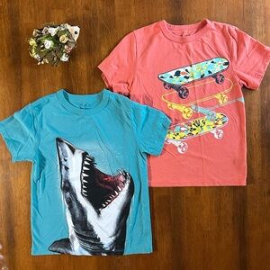 Boys Graphic Tee Bundle | Small 5/6 |Shark + Skateboards |The Children’s Place 🛹